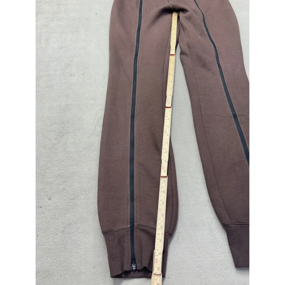 Nike Tech Fleece High Waisted Joggers Cacao Wow Brown Double Zip Pants Small NEW